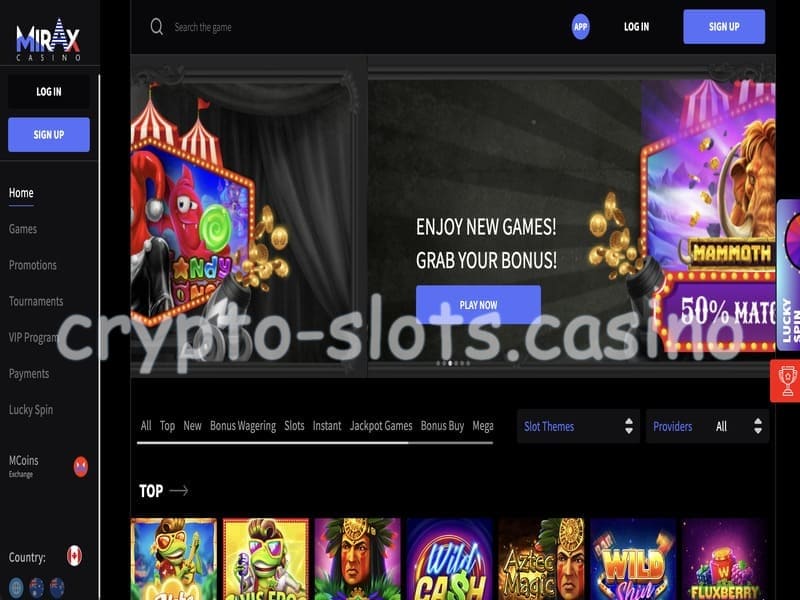 Mirax Bitcoin Casino - Play Bitcoin Slots & Crypto Games online